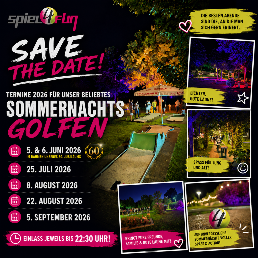 Termine Sommernachtsgolfen 2026 Spiel4Fun Albershausen